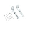 Windoware White S-Fold Curtain Track Double Bracket - 2 Pack