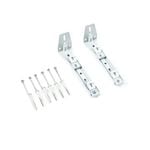 Windoware White S-Fold Curtain Track Double Bracket - 2 Pack