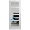 Hume Doors & Timber 620 x 2040 x 35mm Internal Door Primed MDF Hampton Clear Glass HAM4