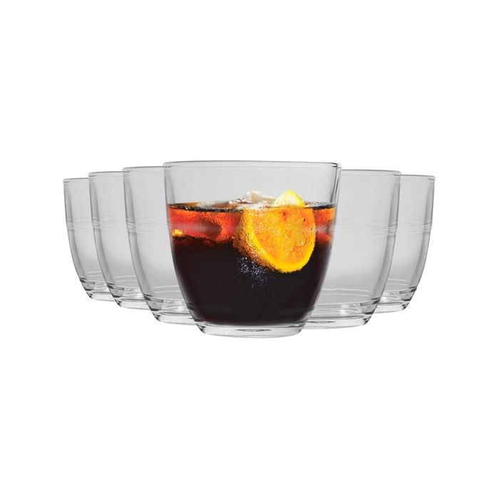 Duralex Gigogne Glass Tumblers, 220ml Drinking Glasses - Set Of 12