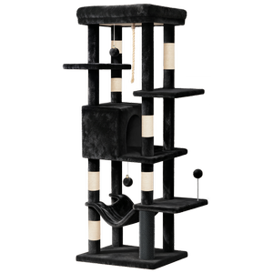 BEASTIE Cat Tree Scratcher Black 153cm