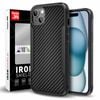 Tough On iPhone 16e / iPhone 15 Case Iron Shield with MagSafe Carbon Fiber