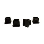 Surface Gard 19mm Black Square Plastic Internal Chair Tip - 4 Pack