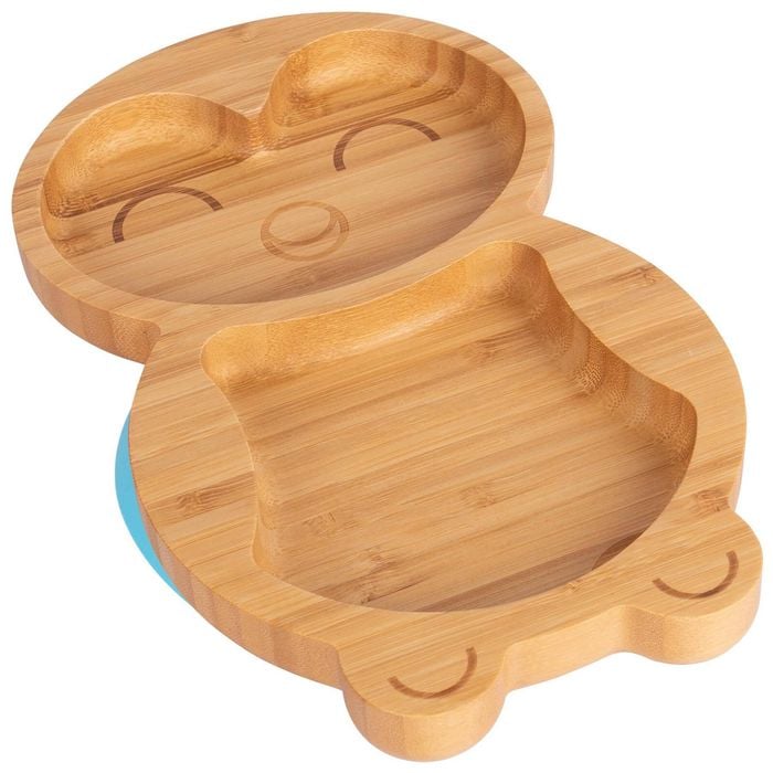 Tiny Dining Bamboo Penguin Baby Feeding Plate with Suction Cup