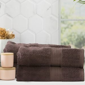 Renee Taylor 4 Piece Stella Cotton Bath Sheet Cocoa