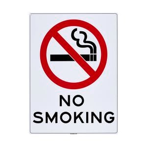 Sandleford 450 x 600mm No Smoking Plastic Sign