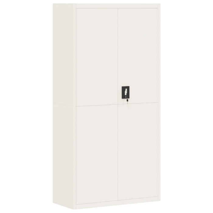 vidaXL File Cabinet Filing Cabinet Storage Unit Office Cupboard White Steel