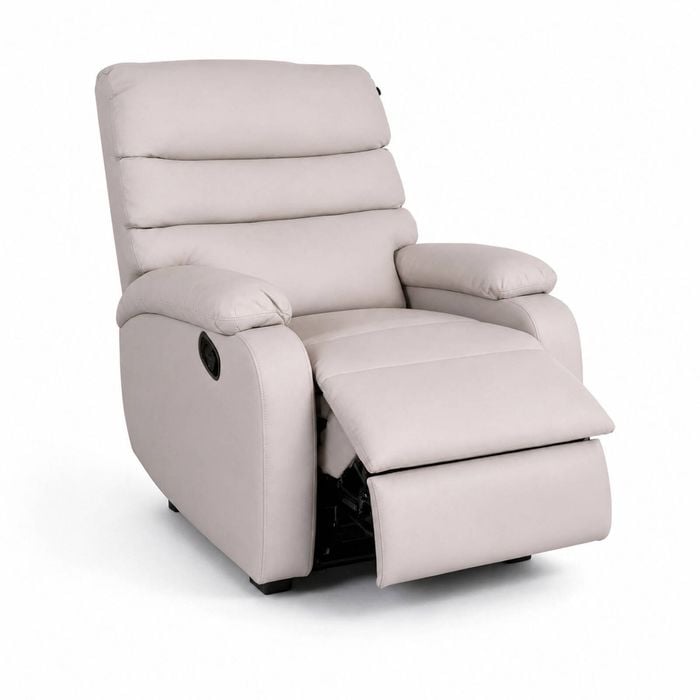 TOPONE Convertible Lazy Sofa Chair Reclining Swivel Accent Chair for Small Living Spaces - Light Grey