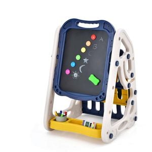Costway 3in1 Adjustable Art Easel Kid Whiteboard Chalkboard Book Shelf