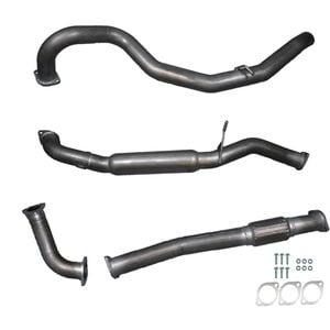 Ignite Exhausts Dump Back For Nissan Gu Patrol 2.8l Td Wagon 3" Inch / Hot Dog Raw Aluminised Steel