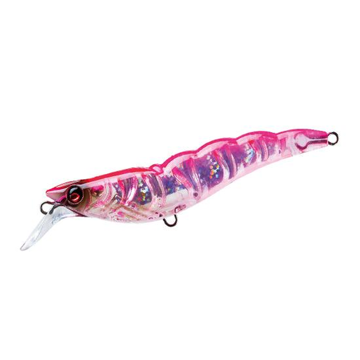 Yo Zuri Crystal Shrimp 3D 70mm Slow Sinking Hard Body Fishing Lure HP  Holographic Hot Pink