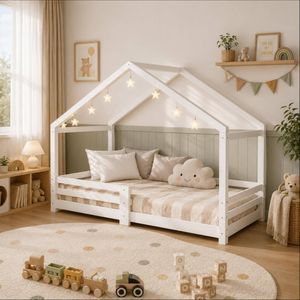 Oikiture Kids Bed Frame Single Wooden Bedframe Timber Platform