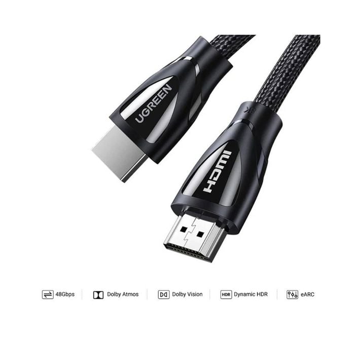 Ugreen 3m Hdmi 2.1 Male To Male Cable 8k 48gbps Dynamic Hdr Earc Black