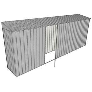 Build-a-Shed 0.8 x 5.2 x 2m Skillion Shed with Single Hinged Side Door - Zinc