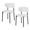 2x Artiss Dining Chairs Boucle Sherpa