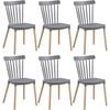 Nora Dining Chair Set of 6 - Grey