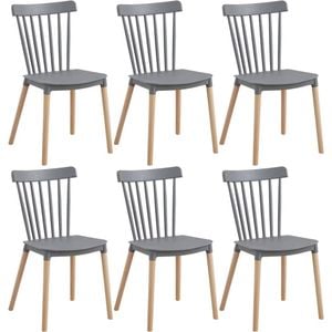 Nora Dining Chair Set of 6 - Grey