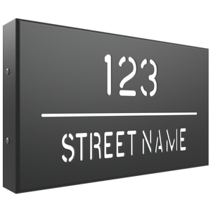 ProtectorAl 380 x 220mm Monument Aluminium Cut Through Custom House Box Sign