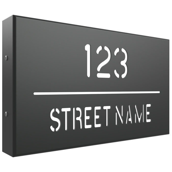 ProtectorAl 380 x 220mm Monument Aluminium Cut Through Custom House Box Sign