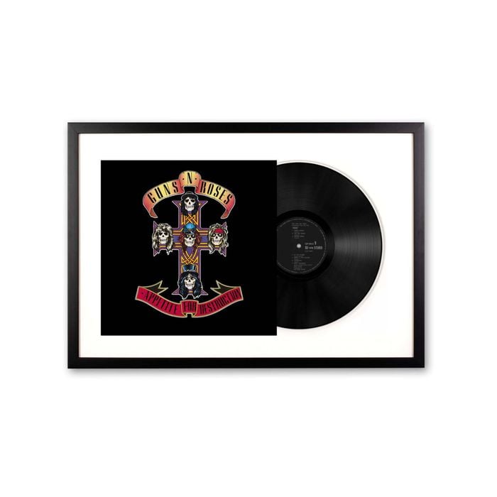 Framed Guns And Roses Appetite For Destruction Vinyl Album Art