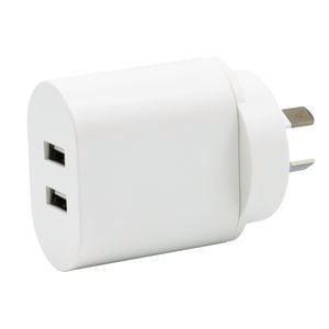 Click 2.4A Dual USB Wall Charger