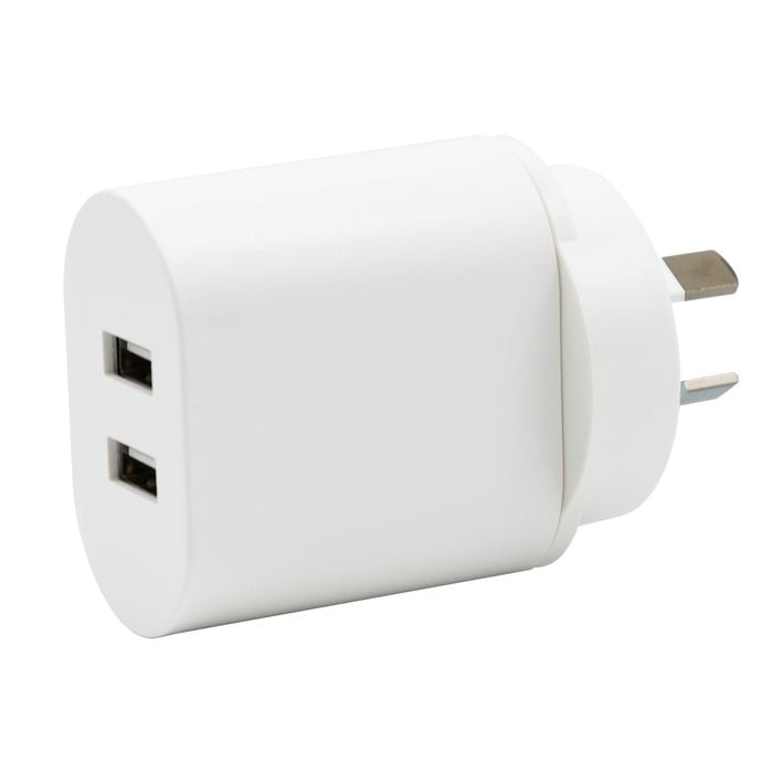 Click 2.4A Dual USB Wall Charger