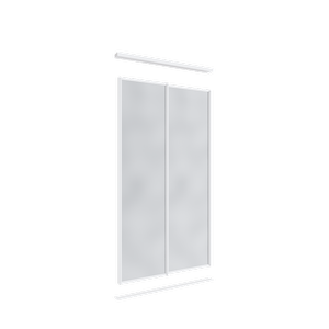 Lugna 2100 x 1200mm Double Mirror Sliding Door Custom Package