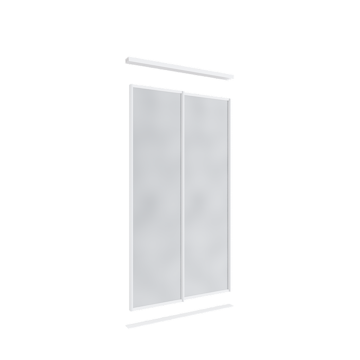 Lugna 2100 x 1200mm Mirror Wardrobe Double Sliding Doors