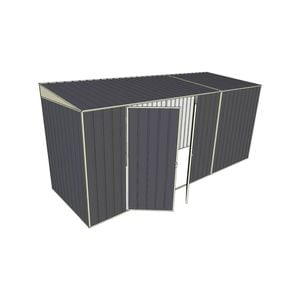 Build-a-Shed 1.5 x 4.5 x 2m Double Hinged Side Door Skillion Shed - Grey