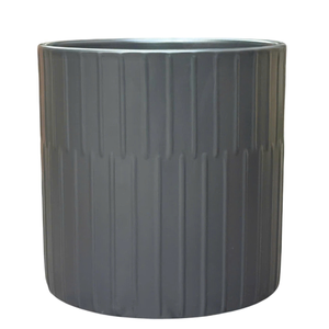 Northcote Pottery 25 x 25cm Black Bodhi Cylinder Ceramic Indoor Pot