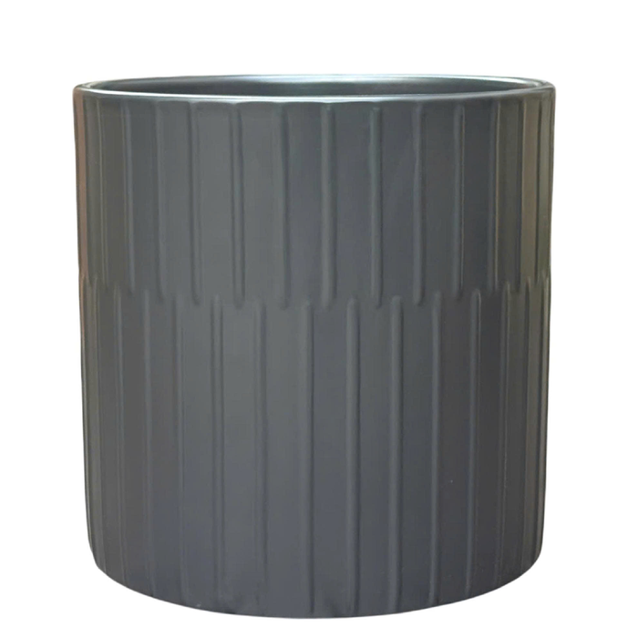 Northcote Pottery 25 x 25cm Black Bodhi Cylinder Ceramic Indoor Pot