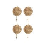Willow & Silk 4 Piece Gold Mandala Wall Hooks