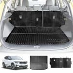 Boot Liner Back Seat Protector Combo for Kia Seltos 2022-2024 Kick Mats Cover Cargo Trunk