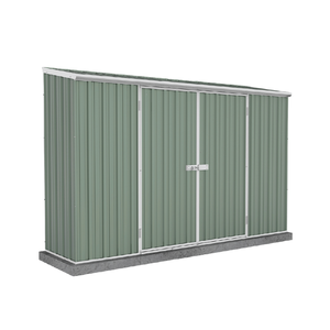 Absco Sheds 3.0 x 0.78 x 1.95m Pale Eucalypt Double Door Space Saver Garden Shed