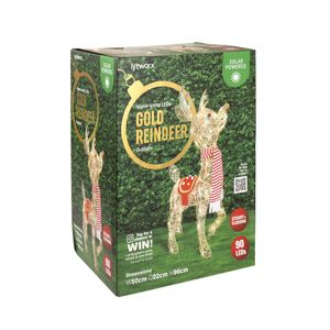 Lytworx 96cm Solar Gold Reindeer