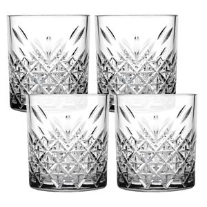 4pc Pasabahce Home/Bar Timeless DOF Soda And Lime Glasses Drinkware 345ml Set 4