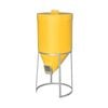 2pc AgBoss Industrial and Livestock Mini Silo with Lid Gal Stand 200L Yellow