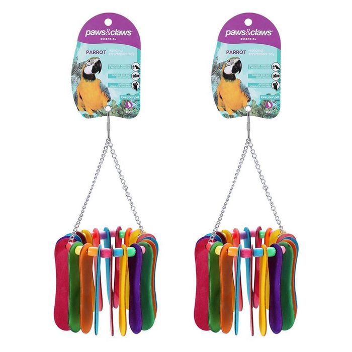 2x Paws & Claws 20x10cm Rainbow Popsicle Parrot Pet/Bird Toy