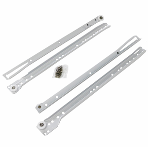 Hafele 350mm White Drawer Roller Runner - Pair