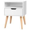 Bedside Table White ALFORDSON
