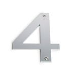 Sandleford 100mm Stainless Steel House Number 4