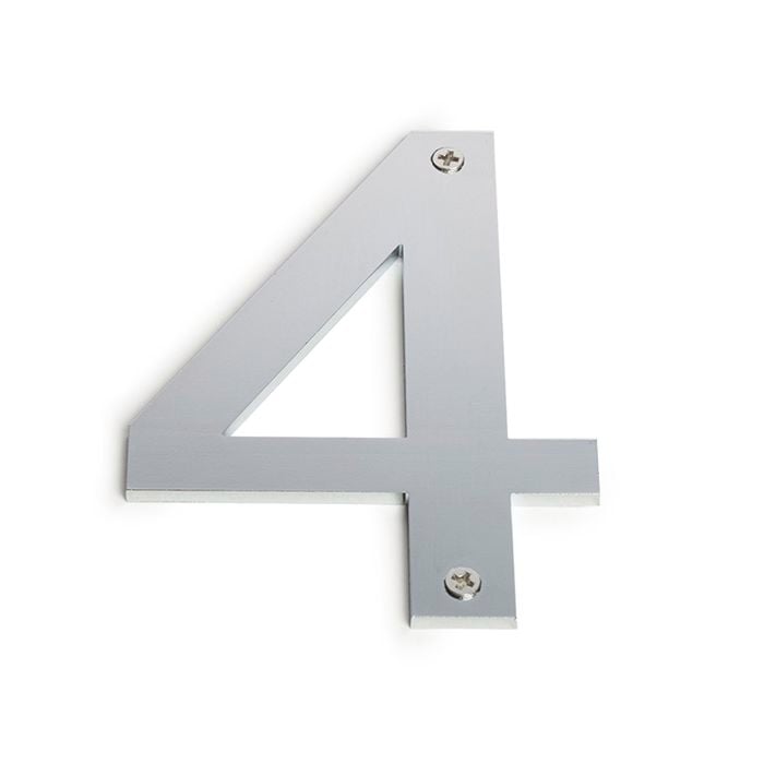 Sandleford 100mm Stainless Steel House Number 4