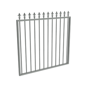 ProtectorAl 800 - 1200 x 1200mm Palladium Silver Aluminium Pool Gate Spear Top