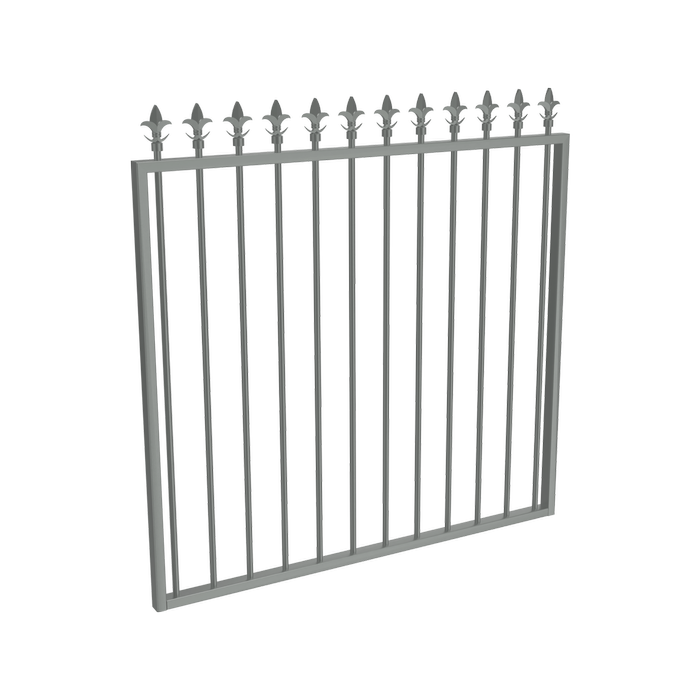 ProtectorAl 800 - 1200 x 1200mm Palladium Silver Aluminium Pool Gate Spear Top