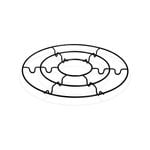 Jack 30cm Black Metal Pot Trivet