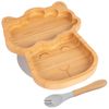 Tiny Dining Bamboo Llama Baby Weaning Plate & Fork Set