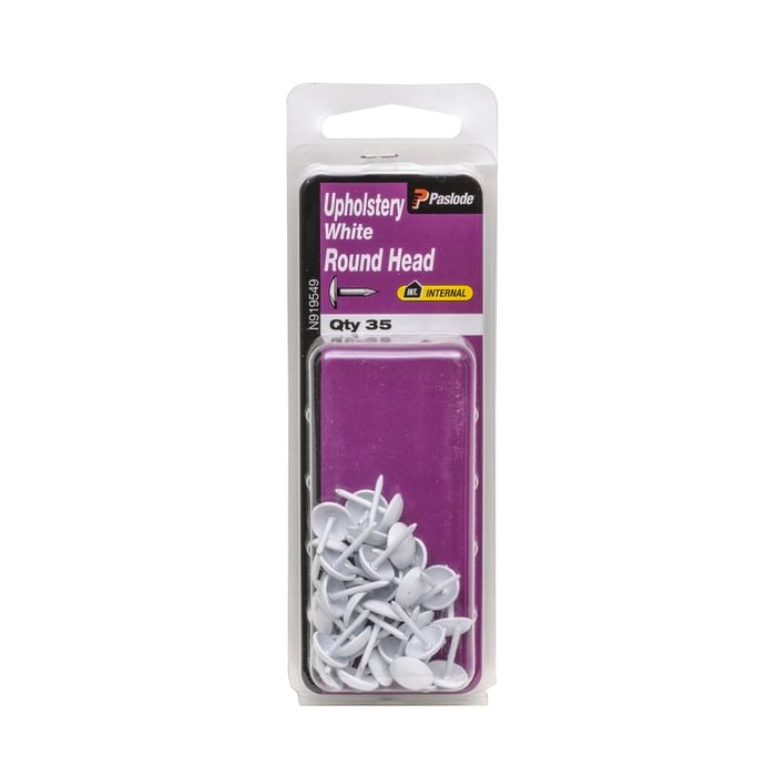 Paslode White Round Head Upholstery Nails - 35 Pack