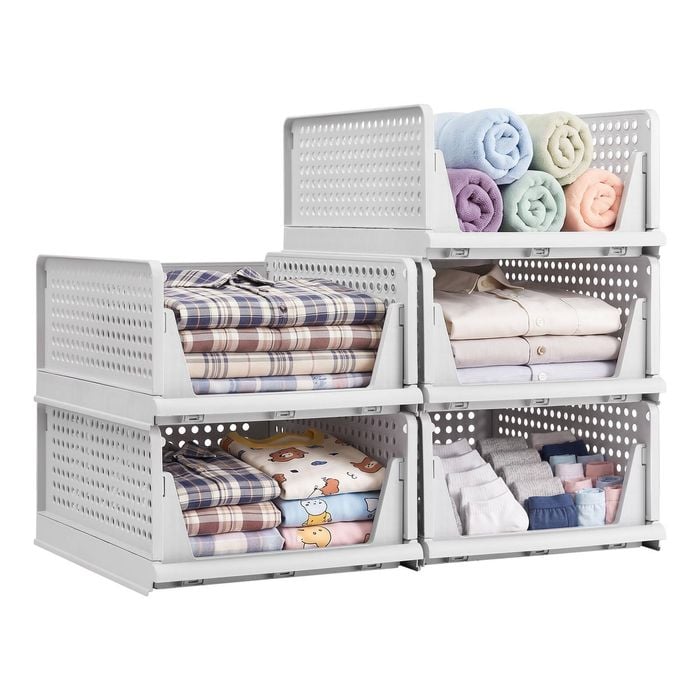 Artiss 5 Pack Stackable Plastic Storage
