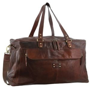 Pierre Cardin Burnished Leather Multi-Compartt Overnight  Duffle Legend