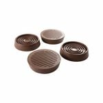 Surface Gard 44mm Round Rubber Castor Cups - 4 Pack